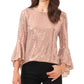 Vince Camuto Women's Sequin Bell Sleeve Top Pink