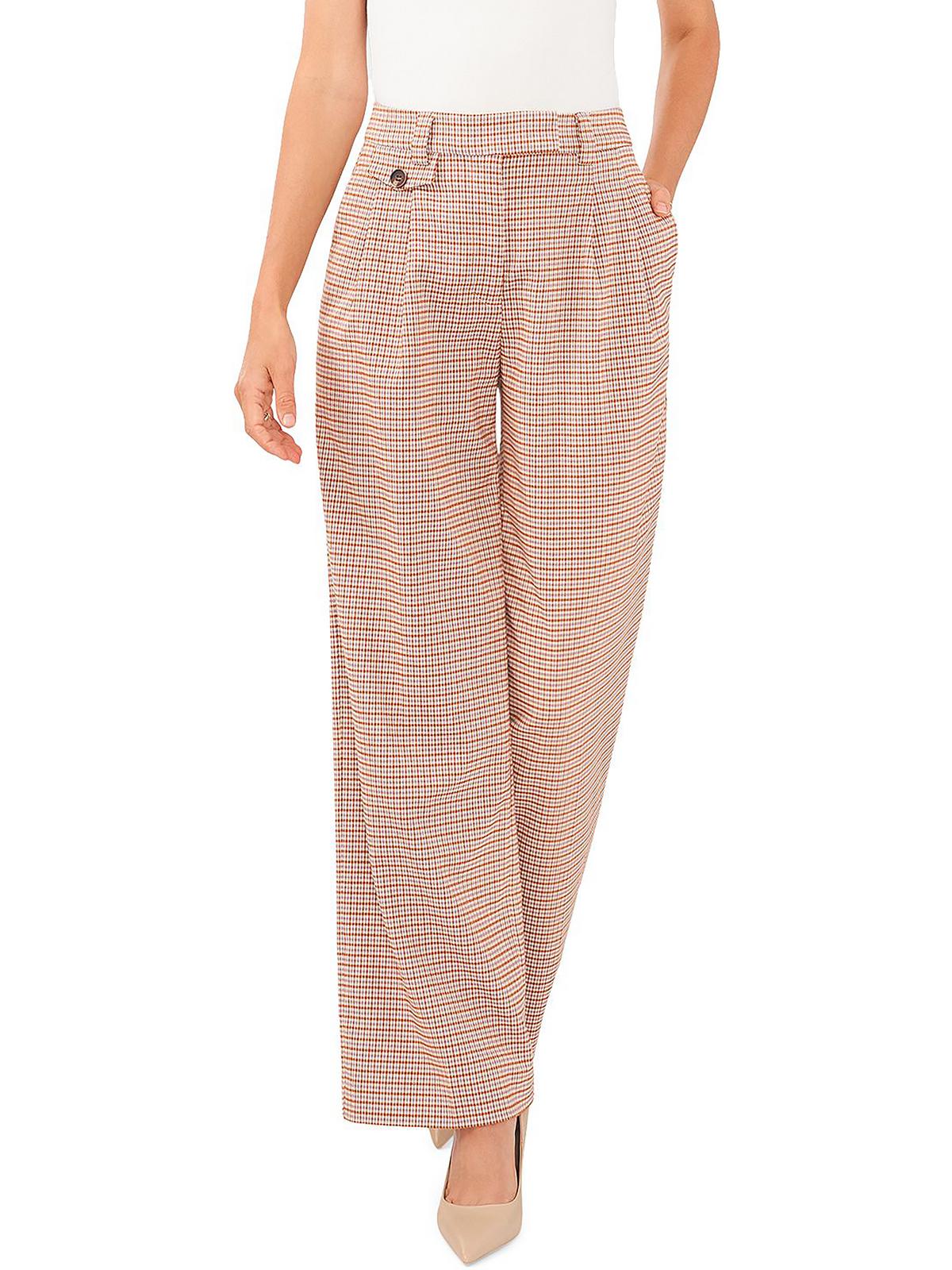 1state-checker-plaid-wide-leg-pants-orange-1
