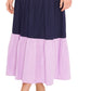 Riley & Rae Women's Colorblocked Midi Dress White Size Small