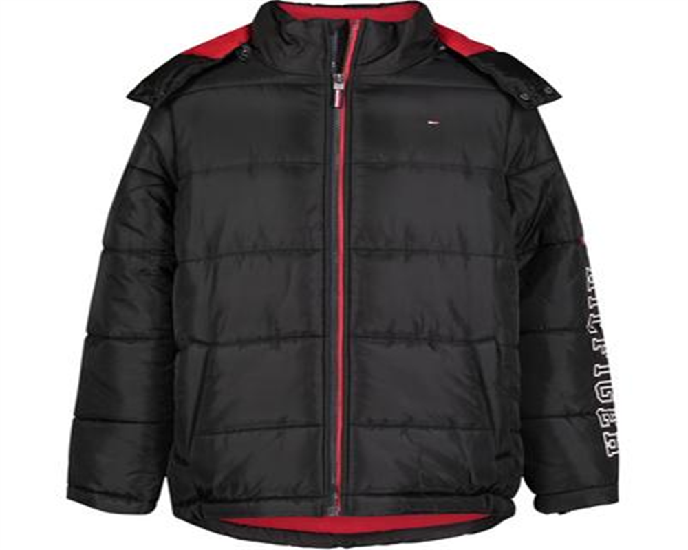 Tommy Hilfiger Little Boy's Classic Logo Puffer Jacket Black Size 7