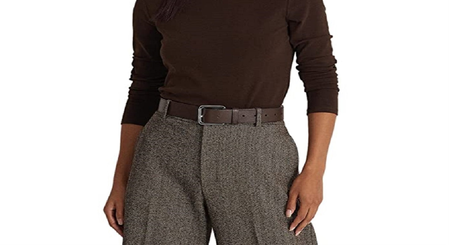 Ralph Lauren Women's Cotton Blend Long Sleeve Top Brown Size Medium