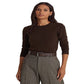 Ralph Lauren Women's Cotton Blend Long Sleeve Top Brown Size X-Small