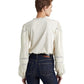 Ralph Lauren Women's Eyelet Embroidered Cotton Blend Top White Size Medium