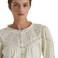 Ralph Lauren Women's Eyelet Embroidered Cotton Blend Top White Size X-Large
