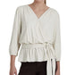 Ralph Lauren Women's Jersey Peplum Blouse Beige Size Large