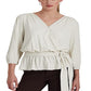 Ralph Lauren Women's Jersey Peplum Blouse Brown Size X-Large