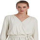 Ralph Lauren Women's Jersey Peplum Blouse Brown Size X-Large