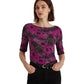Ralph Lauren Women's Paisley Stretch Cotton Tee Pink Size X-Small