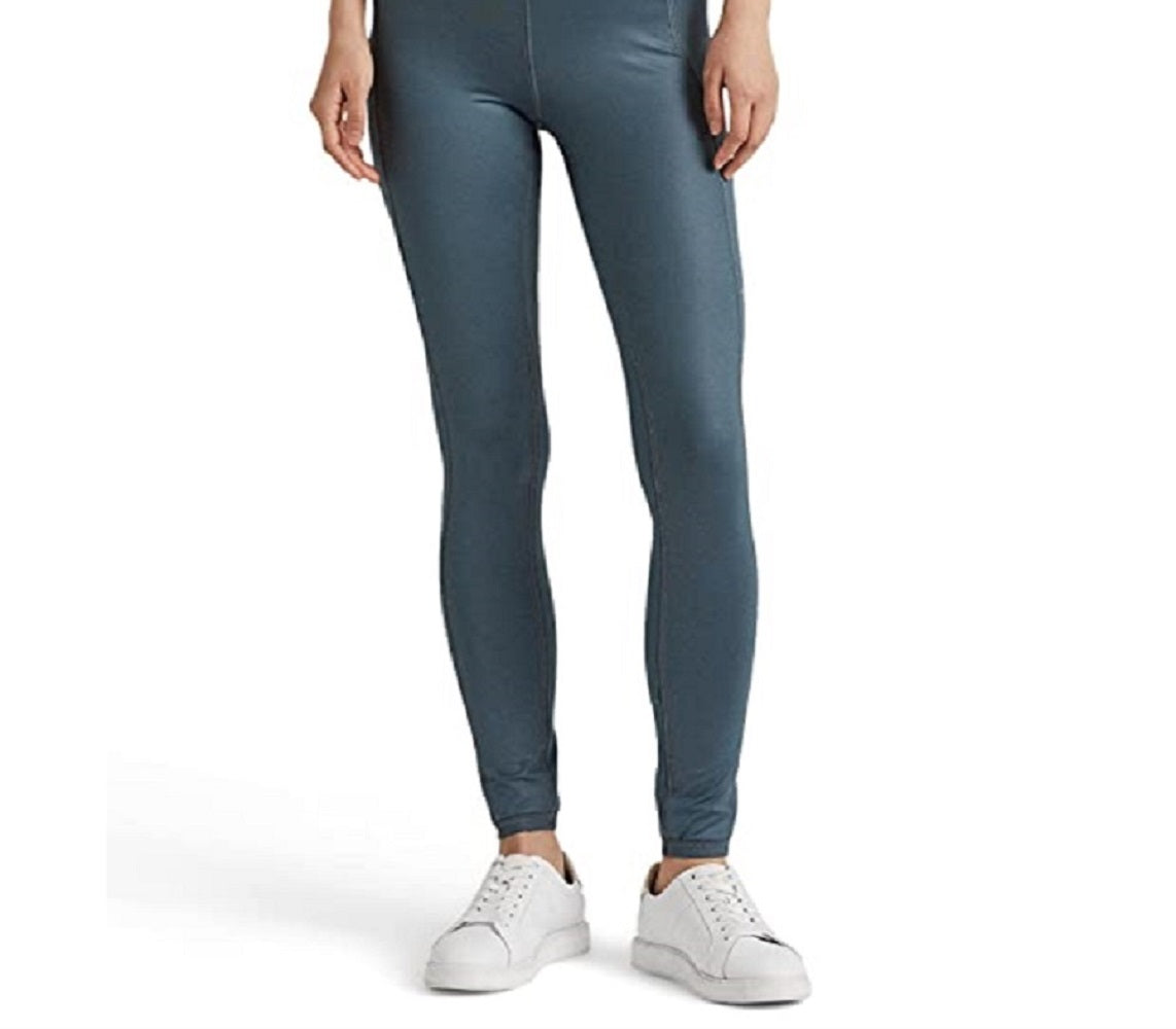 Ralph Lauren Women's Coated Jersey Legging Pants Blue Size Large