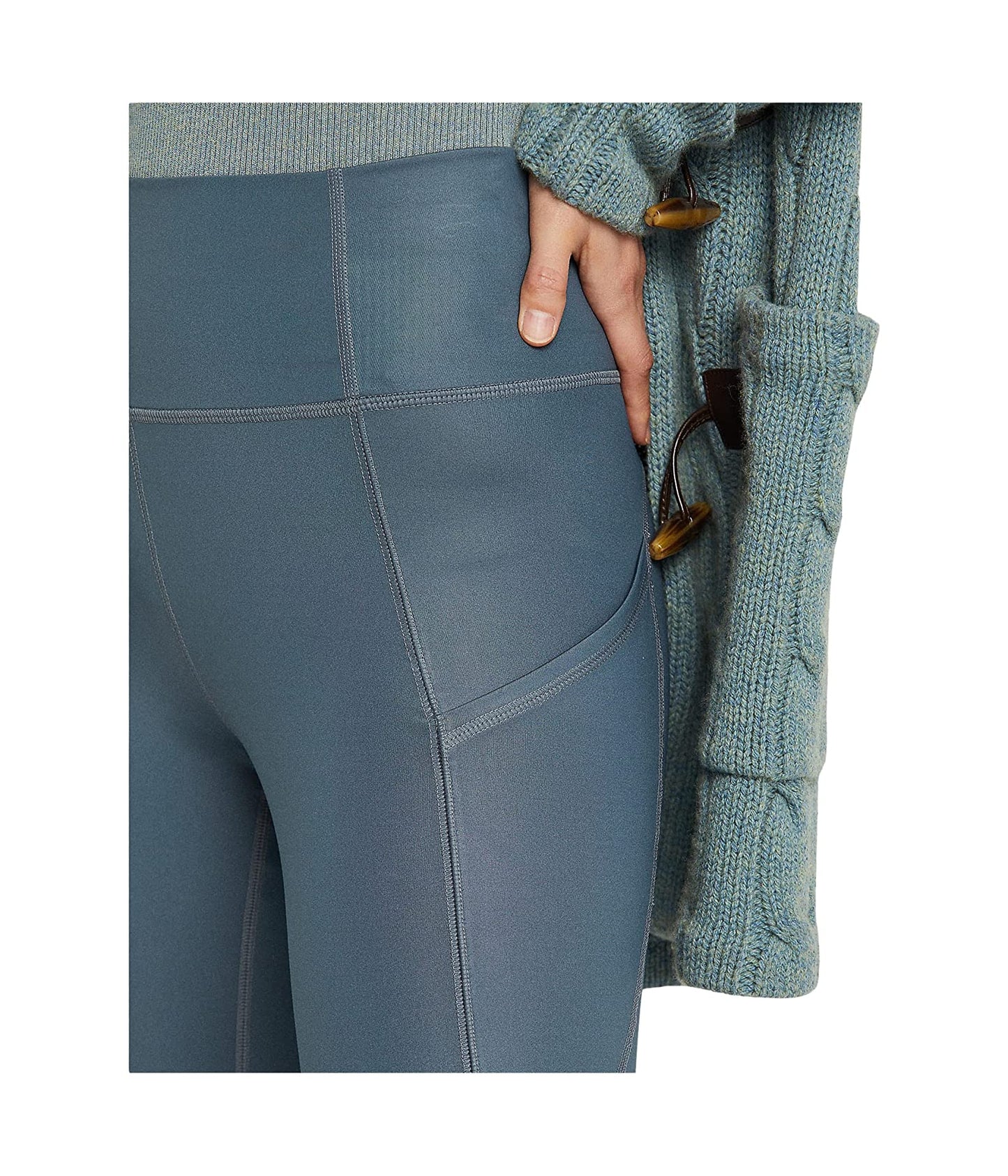 Ralph Lauren Women's Coated Jersey Legging Blue Size Medium