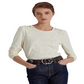 Ralph Lauren Women's Puff Sleeve Slub Jersey Top White Size Medium