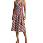 Ralph Lauren Women's Belted Cotton Madras Sleeveless Dress Red