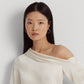 Ralph Lauren Women's Satin One Shoulder Blouse White Size Large