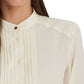 Ralph Lauren Women's Pleated Georgette Blouse White Size X-Large