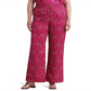 Ralph Lauren Women's Geo Print Satin Shantung Wide Leg Pants Pink