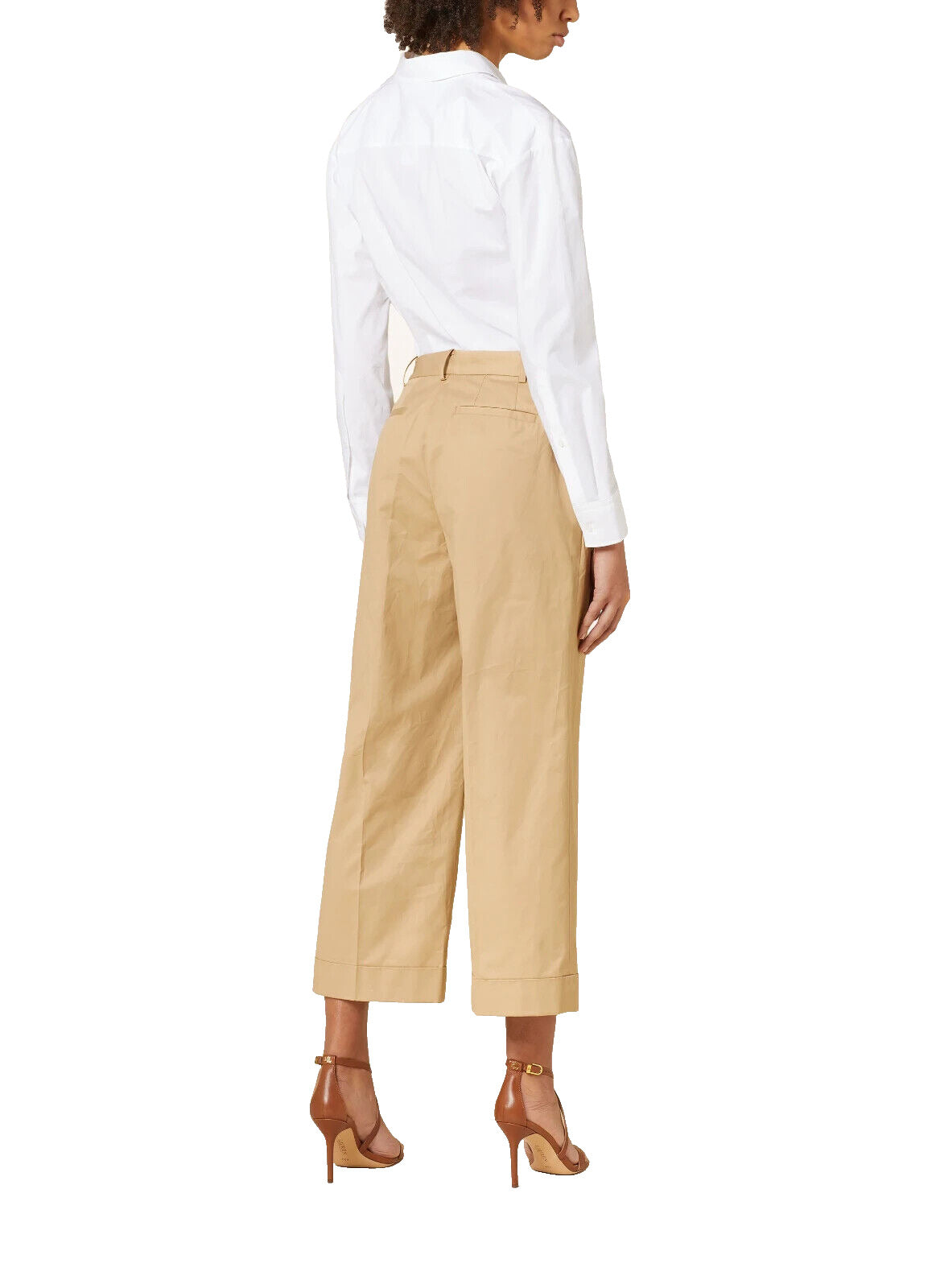 Ralph Lauren Women's Pleated Twill Wide Leg Pants Brown