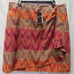 Ralph Lauren Women's Geo Motif Cotton Linen Wrap Skirt Red