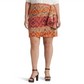 Ralph Lauren Women's Geo Motif Cotton Linen Wrap Skirt Red