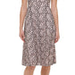 Kensie Women's Lace Mock Neck Sleeveless Fit & Flare Dress Pink Size 2