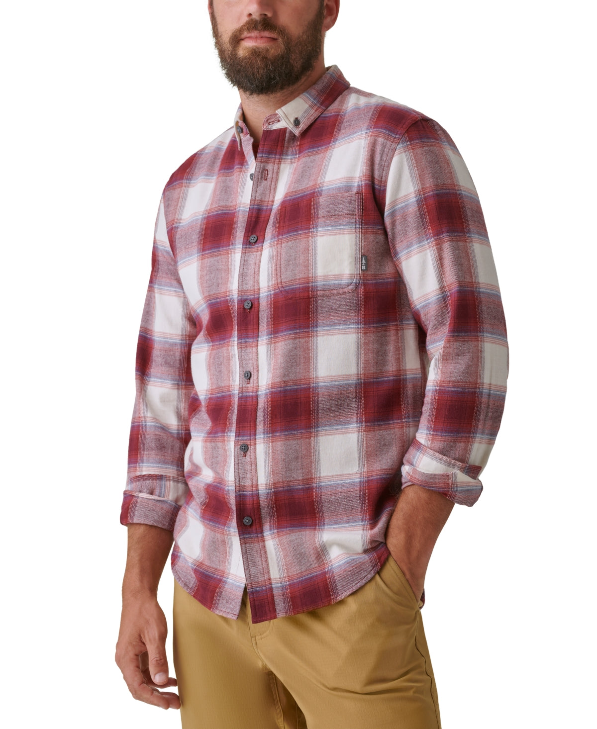 Bass Outdoor Men's Expedition Stretch Flannel Shirt Purple Size XX-Large