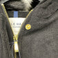 Cole Haan Women's Belted Faux-Fur-Trim Hooded Coat Black Size 12