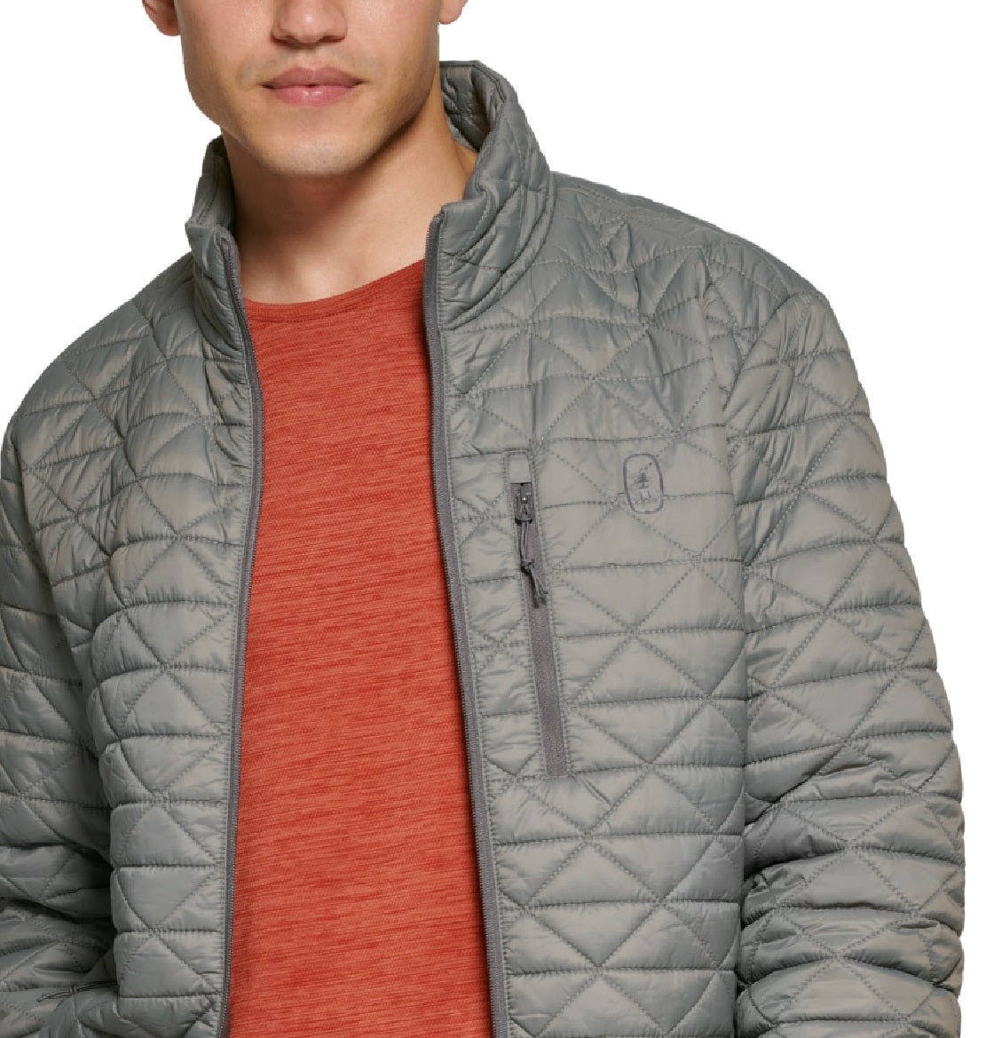 Bass Outdoor Men's Delta Diamond Quilted Packable Puffer Jacket Gray Size Small