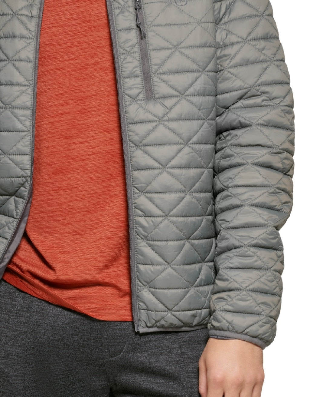 Bass Outdoor Men's Delta Diamond Quilted Packable Puffer Jacket Gray Size Small