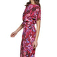 Kensie Women's Crepe Midi Sheath Dress Pink Size X-Small