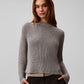 Calvin Klein Womens Pull On Ribbed Relaxed Sweater Silver