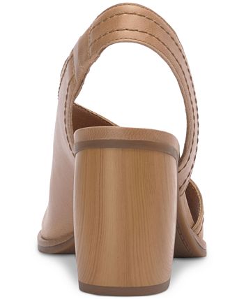 Lucky Brand Women's Asymmetric Slingback Dress Sandals Brown Size 6.5 M
