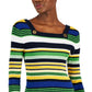 Tommy Hilfiger Women's Cotton Ribbed Sweater Yellow Size X-Large