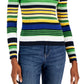 Tommy Hilfiger Women's Cotton Ribbed Sweater Yellow Size X-Large
