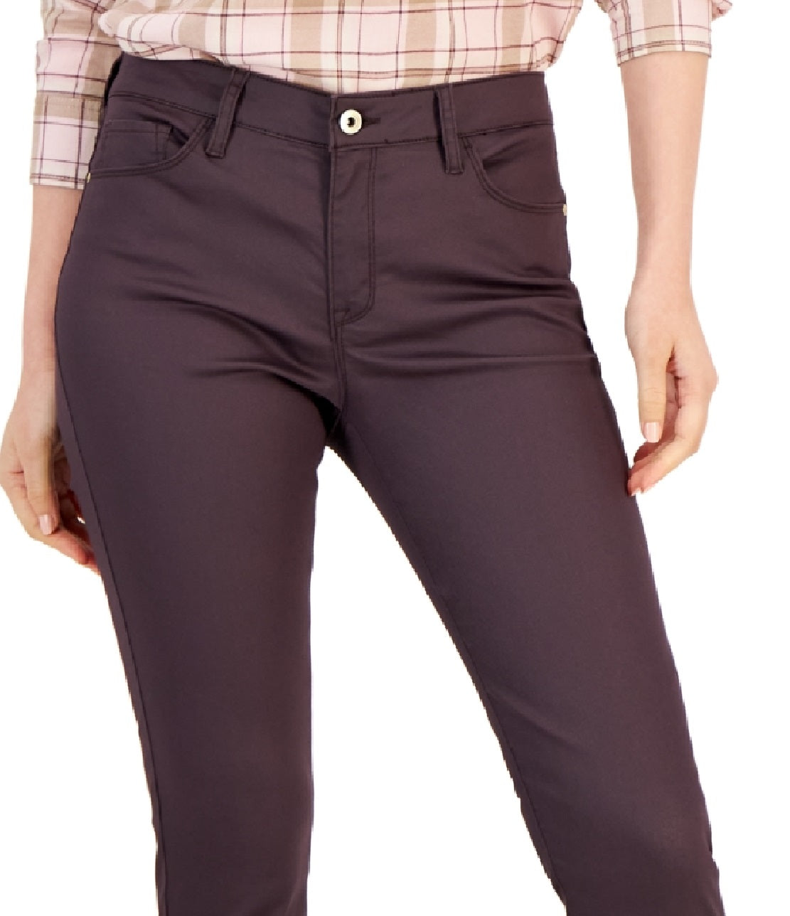 Tommy Hilfiger Women's Coated Skinny Ankle Jeans Purple