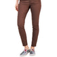 Tommy Hilfiger Women's Coated Skinny Ankle Jeans Brown Size 8