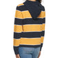 Tommy Hilfiger Women's Rugby Stripe Long Sleeve Hoodie Blue Size Large