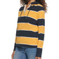 Tommy Hilfiger Women's Rugby Stripe Long Sleeve Hoodie Blue Size Large