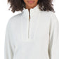 Tommy Hilfiger Women's 1/2 Zip Solid Cropped Sweatshirt White Size Medium