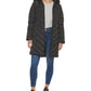 Tommy Hilfiger Women's Faux Fur Trim Hooded Puffer Coat Black Size Large