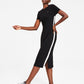 Tommy Jeans Women's Metallic Stripe Midi Dress Black Size Small