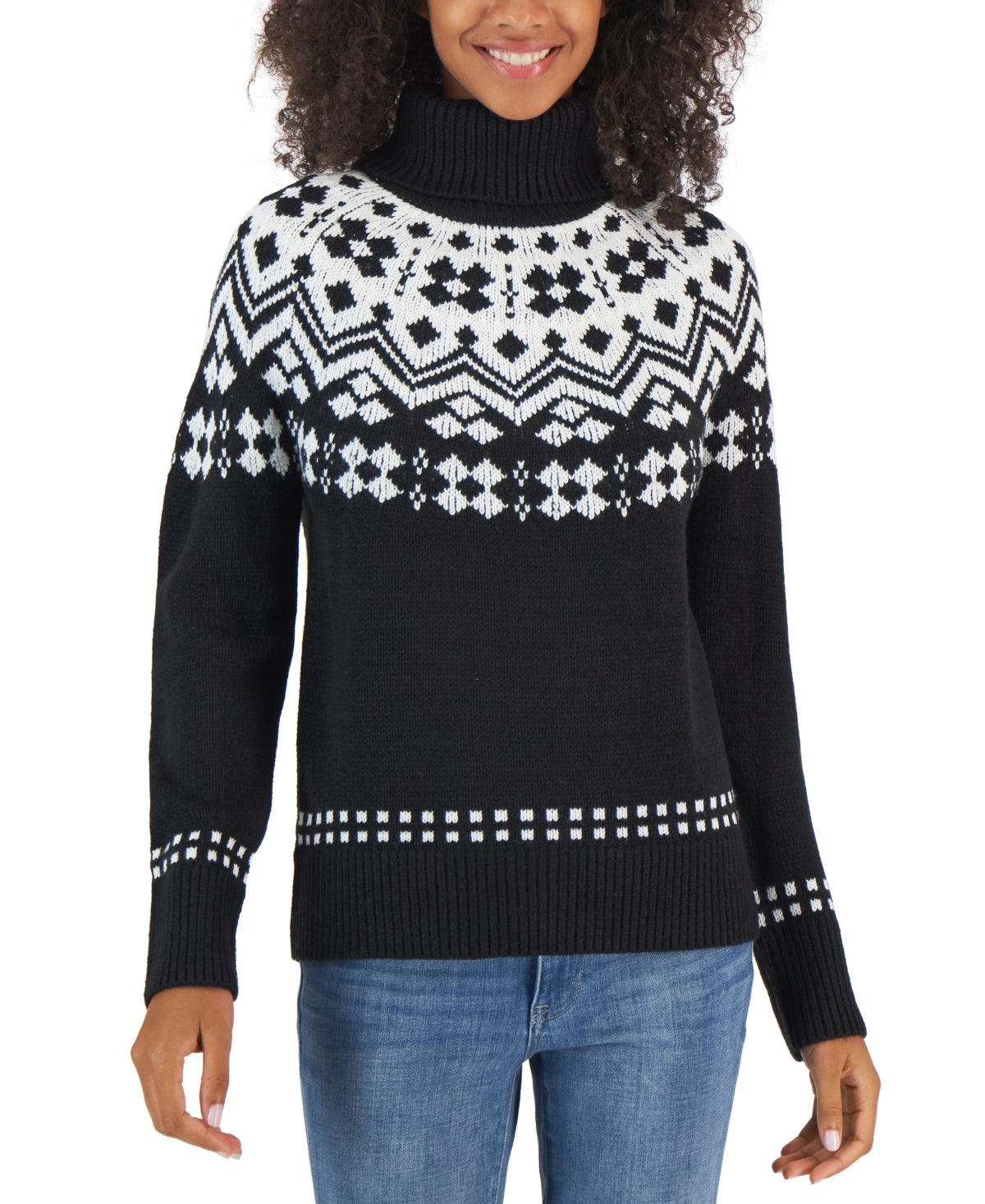 tommy-hilfiger-womens-fair-isle-turtleneck-sweater-black