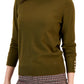 Tommy Hilfiger Women's Solid Buttoned Cuff Stella Sweater Green Size X-Small