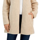 Tommy Hilfiger Women's Hooded Fleece Zip Up Jacket Brown Size X-Small