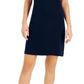 Tommy Hilfiger Women's Cotton V Neck Short Sleeve Dress Blue Size XX-Large