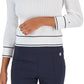 Tommy Hilfiger Women's Cotton Johnny Collar Cable Knit Sweater White Size X-Large