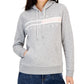 Tommy Hilfiger Women's Long Sleeve Front Pocket Logo Sweatshirt Gray Size X-Large