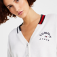 Tommy Jeans Women's V Neck Cropped Cardigan Sweater White Size Large