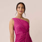 Adrianna Papell Women's Stardust One Shoulder Gown Pink Size 8