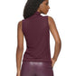 Calvin Klein Women's Sleeveless Mesh Mock Neck Top Purple Size X-Large