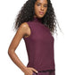 Calvin Klein Women's Sleeveless Mesh Mock Neck Top Purple Size X-Large