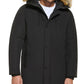 Calvin Klein Men's Long Parka With Faux Fur Lined Hood Black Size Medium